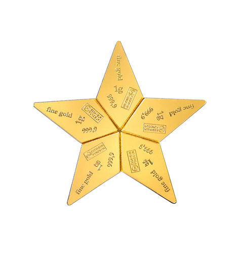Valcambi - 5 x 1g CombiBar Star